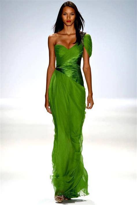 Beauty Fashion Gorgeous Gowns Green Fashion