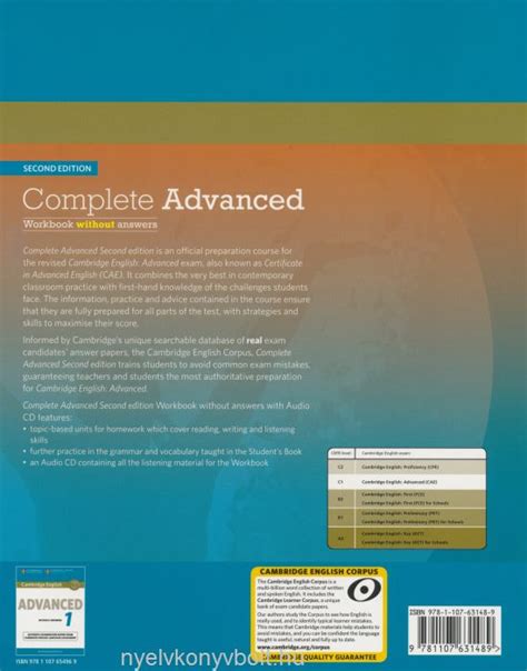 Cambridge English Complete Advanced Workbook Without Answers With Audio