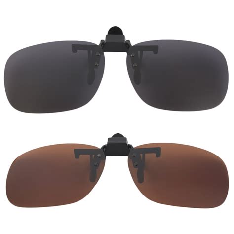 Men Polarized Clip On Sunglasses Uv 400 Tac Plastic Metal Clip On Flip Up Driving Glasses Lens