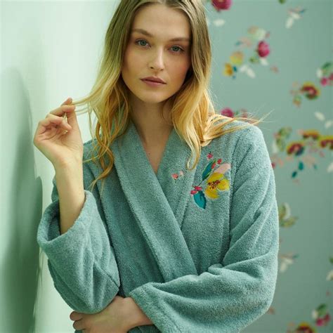 Pin By M Towel On Bathrobes Embroidered Organic Cotton Fashion