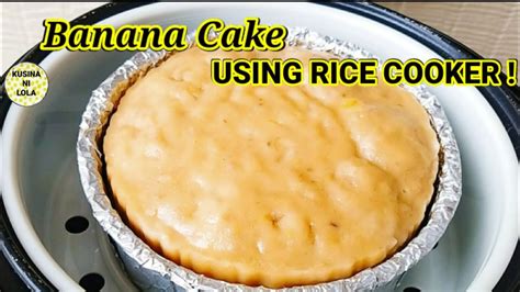 Banana Cake Using Rice Cooker 🍰 No Bake Banana Cake How To Make