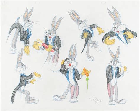 Bugs Bunny Original Model Sheet Drawing By Virgil Ross Jul 08 2020