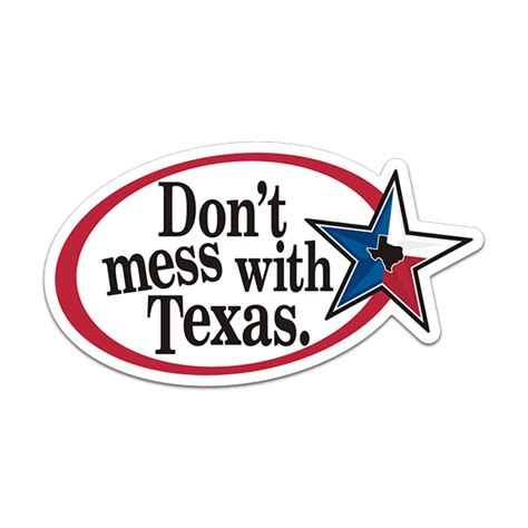 Dont Mess With Texas White Sticker Decal Rotten Remains