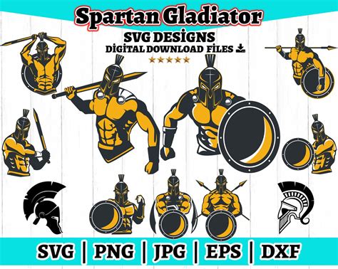 Spartan Gladiator Svg Bundle Helmet Svg Spartan Warrior Helmet