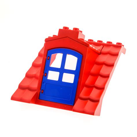 Oje, sieht so aus, als wäre duplo haus schon verkauft worden. 1 x Lego Duplo Dach gross rot 8x8x8 Tür blau Haus ...