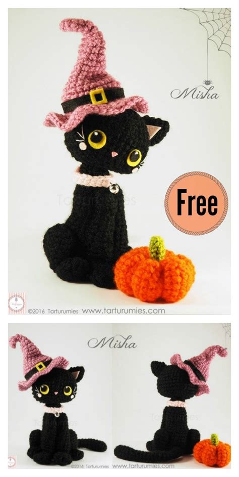 Termonology mr magic ring ch chain sl st slip stitch sc single crochet hdc. Amigurumi Halloween Black Cat Free Crochet Pattern