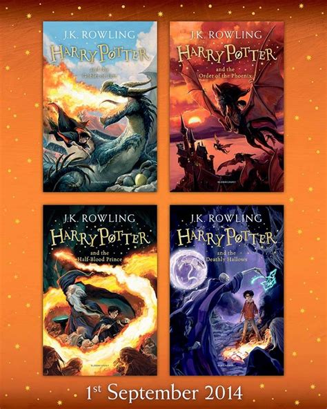 Bloomsbury Unveils The Redesigned Covers Of The Last Four Harry Potter