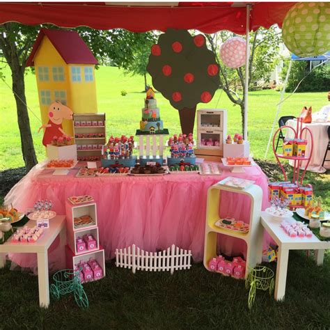 Peppa Pig Themed Party Birthday Party Ideas Photo 31 Of 39 Peppa