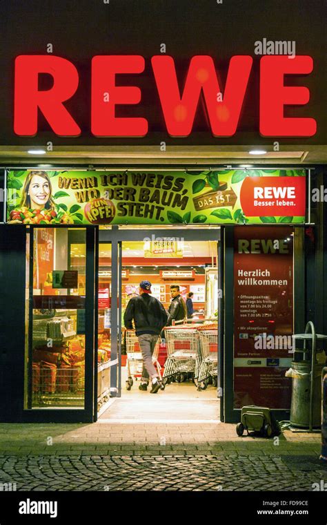 Rewe Supermarket In The Evening Hi Res Stock Photography And Images Alamy