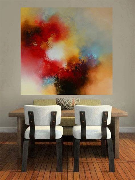 Large Canvas Abstract Painting By Simon Kenny Vortex Mixed Media