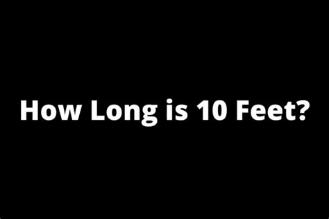 How Long Is 10 Feet 20 Things That Are 10 Feet Tall
