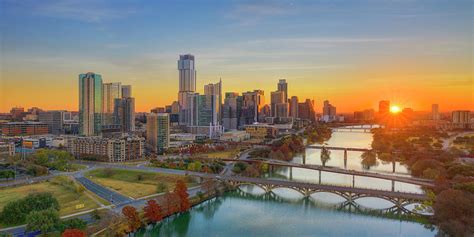 Austin Aerial December Sunrise Over Ladybird Lake 1202 1 Photograph