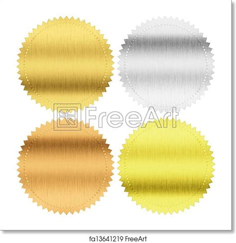 Free Art Print Of Gold Silver And Bronze Seals Or Medals Isolated With
