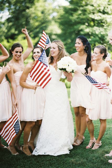 4th Of July Wedding American Flag Photography