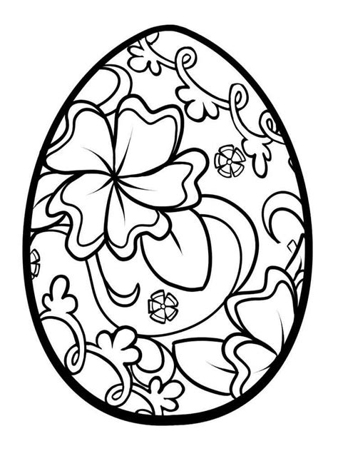 The final page of the printable easter coloring pages for kids reads happy easter with bubble letters. Easter Egg coloring pages. Free Printable Easter Egg ...