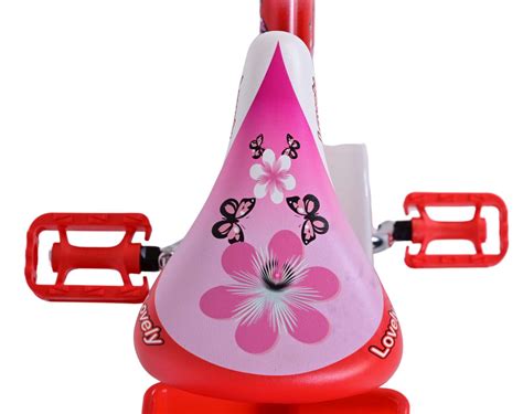 Volare Lovely Kinderfiets Meisjes Inch Rood Wit Kinderfietsen Com