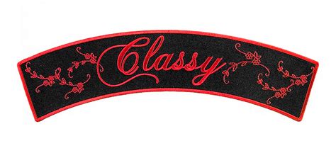 Sexy Classy W Flowers Embroidered Lady Biker Rocker Patch Leather Supreme
