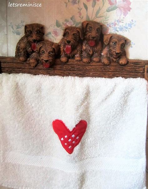 Vintage Dog Hand Towel Rack Vintage Dog Dog Items Hand Towels