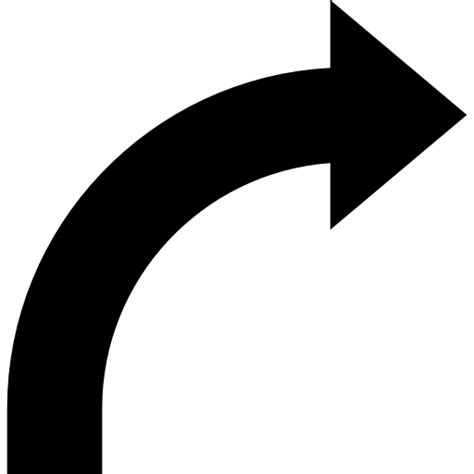 Curved Arrow Right Arrow Directional Arrows Orientation Direction Icon