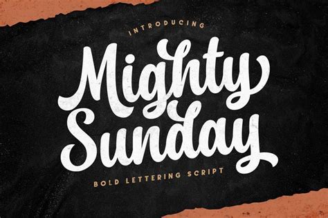 Mighty Sunday Is Bold Lettering Font This Stunning Script Font Is A