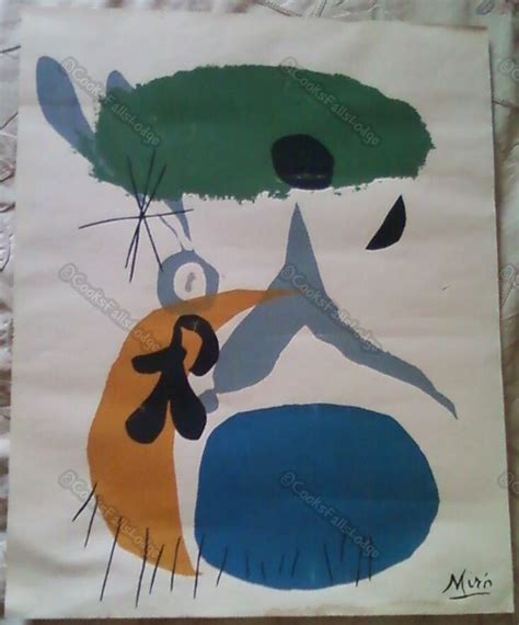 Original Joan Miro Serigraph 1960s Or Earlier Rare Color
