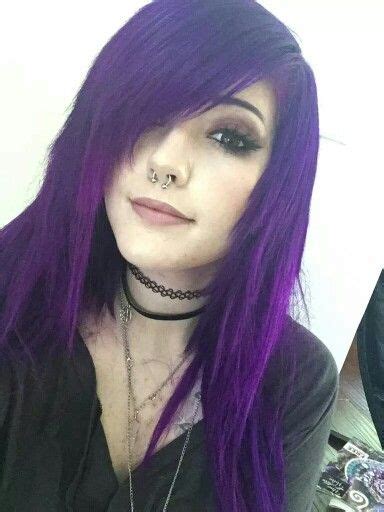 pretty emo girls with purple hair
