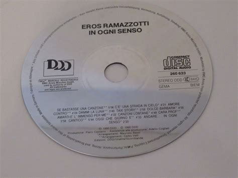 Eros Ramazzotti IN Ogni Senso Ddd CD Album EBay