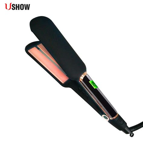 Infrared Flat Iron Wide Plates Hair Straightener Mch Fast Heating Dual
