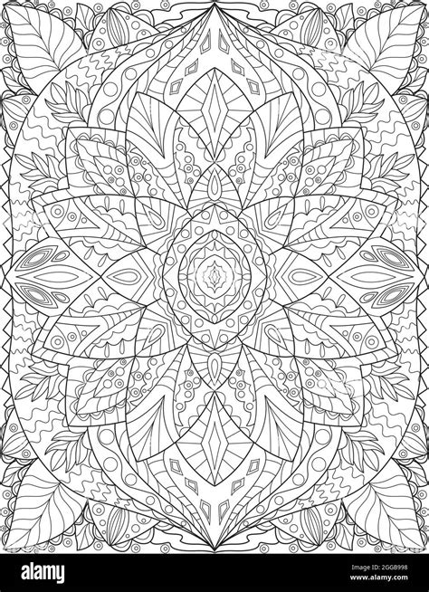 A Beautiful Large Flower Pattern Drawing Growing Slow Surrounded By Delightfully Leaves Pretty