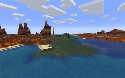 Eroded Badlands Swamp And Coral Reef Minecraft Seed Minecraft Seed Hq