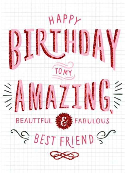 Thanks for always being so supportive and loving. Amazing Best Friend Birthday Card | Cards | Love Kates