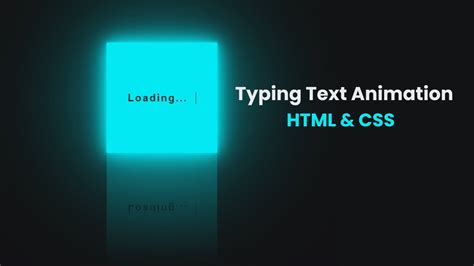 Glow Text Typing Animation Using Html And Css Html Css Typing Effect