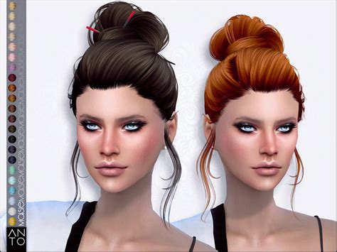 Woman Hair Bun Hairstyle Fashion The Sims 4 P1 Sims4 Clove Share