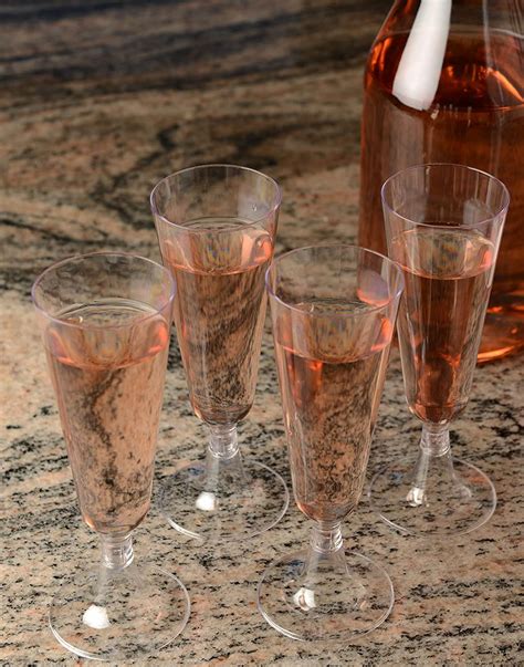 Plastic Champagne Flutes 5 Oz Disposable Clear Glass Like Flutes C Ecoquality Store