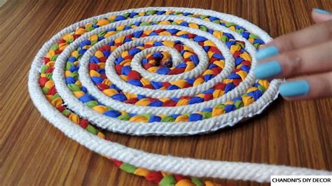 Easy Rug Making At Home Using Rope And Fabric Diy Doormat घर में