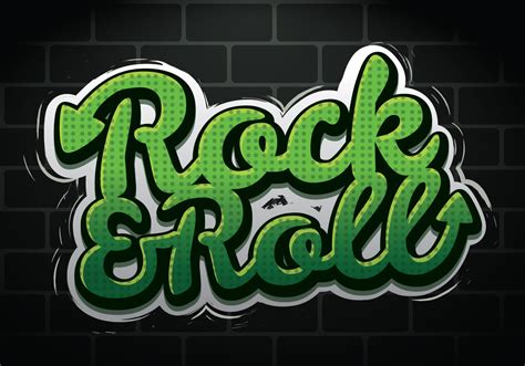 Rock And Roll Graffiti Design 375571 Vector Art At Vecteezy