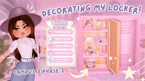 Decorating My Locker In Royale High 🎀 Phase 3 Of The New School Update New Items And More