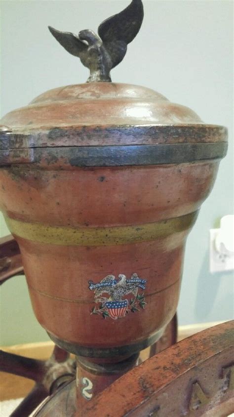 Antique Coffee Grinder Elgin National Coffee Mill Woodruff And Edwards