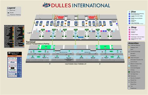 Dulles Airport Map Iad Printable Terminal Maps Shops Food