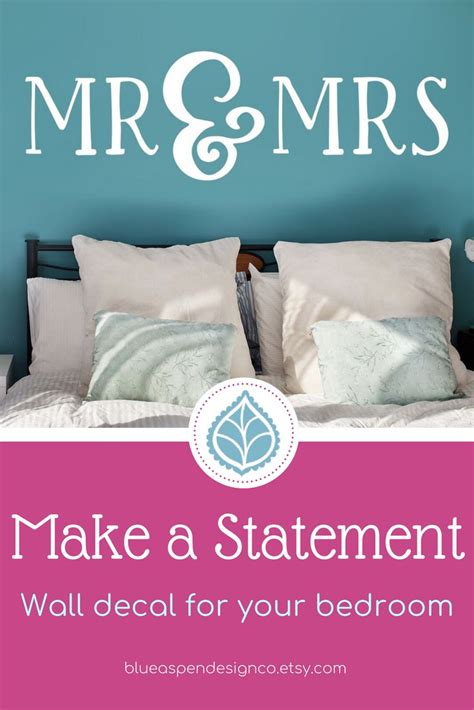 Mr And Mrs Sign For Above Bed Decor And Master Bedroom Wall Etsy