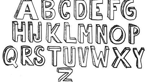 How To Draw Alphabet Letters A Z In 3d 3d Alphabet Letters Of