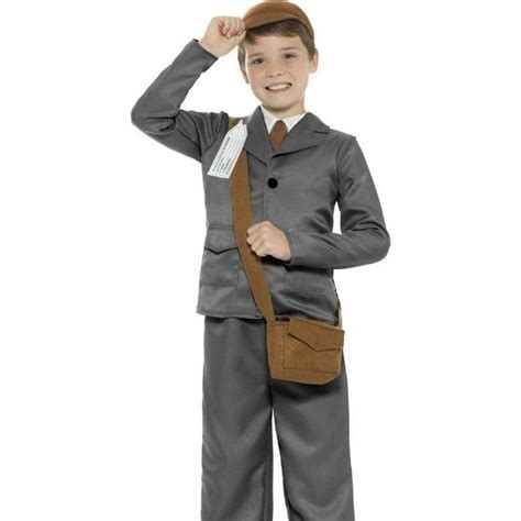 Buy Ww2 Evacuee Boy Costume Kids Grey Mydeal