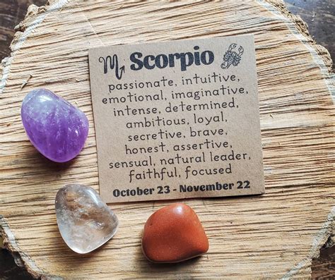 Scorpio Gemstone Set Scorpio Crystal Set Zodiac T For Etsy