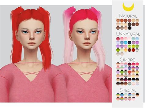 Sims 4 Hairs The Sims Resource Leahlillith`s Bling Hair Retextured