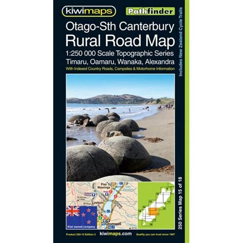 15 Otago Sth Canterbury Rural Road Map Nz Geographica