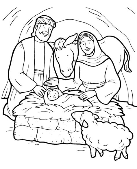 Birth Of The Jesus Coloring Page To Print And Download