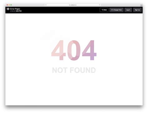 Not Found Free Error Page Template