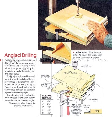 Drill Press Angle Jig • Woodarchivist