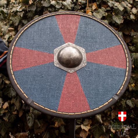 Round Vikings Shield Or Medieval Shield With Shield Boss Etsy