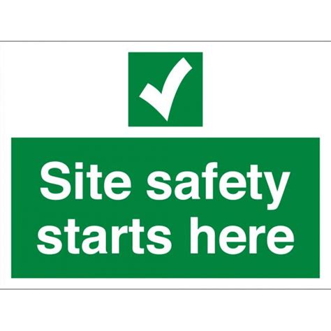 Site Safety Starts Here Signs From Key Signs Uk